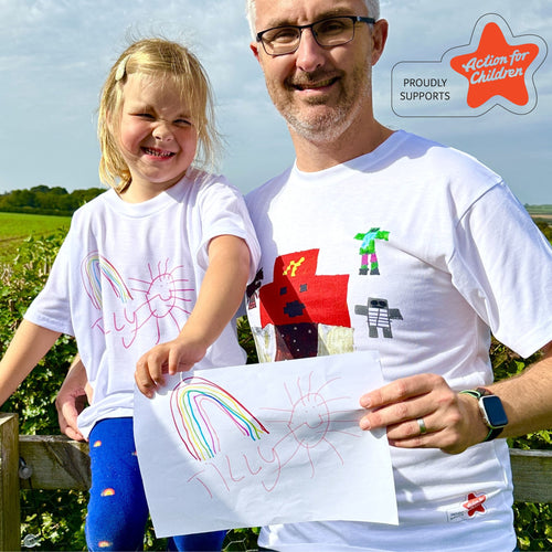 Dinky Designer - Action For Children Charity T-shirt for adults
