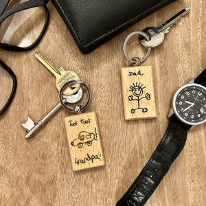 Wooden Keyring For Her
