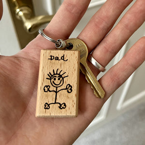 Wooden Keyring For Her