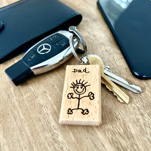 Wooden Keyring For Her
