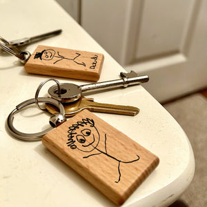 Wooden Keyring For Her