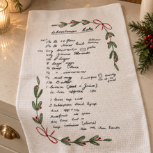 NEW Christmas Tea Towel - drawing or handwriting