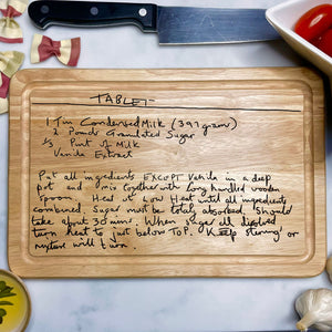 Treasured Writing Wooden Chopping Board