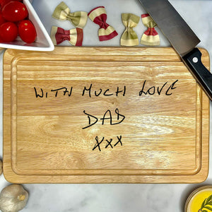 Treasured Writing Wooden Chopping Board