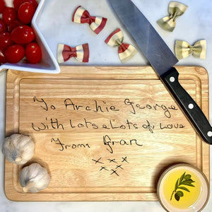 Treasured Writing Wooden Chopping Board