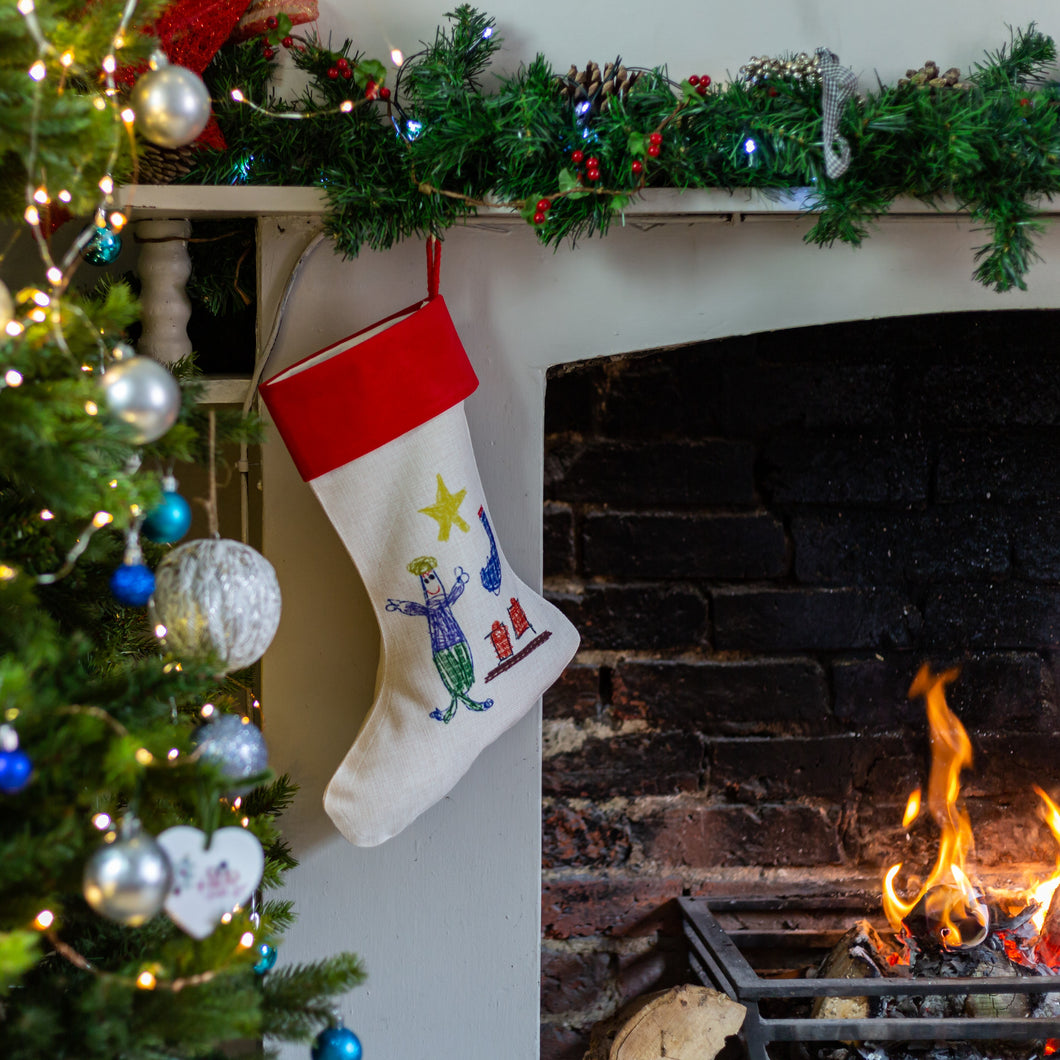 How To Draw Stockings Hung By The Fireplace 