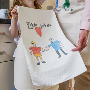 Child's drawing Tea Towels
